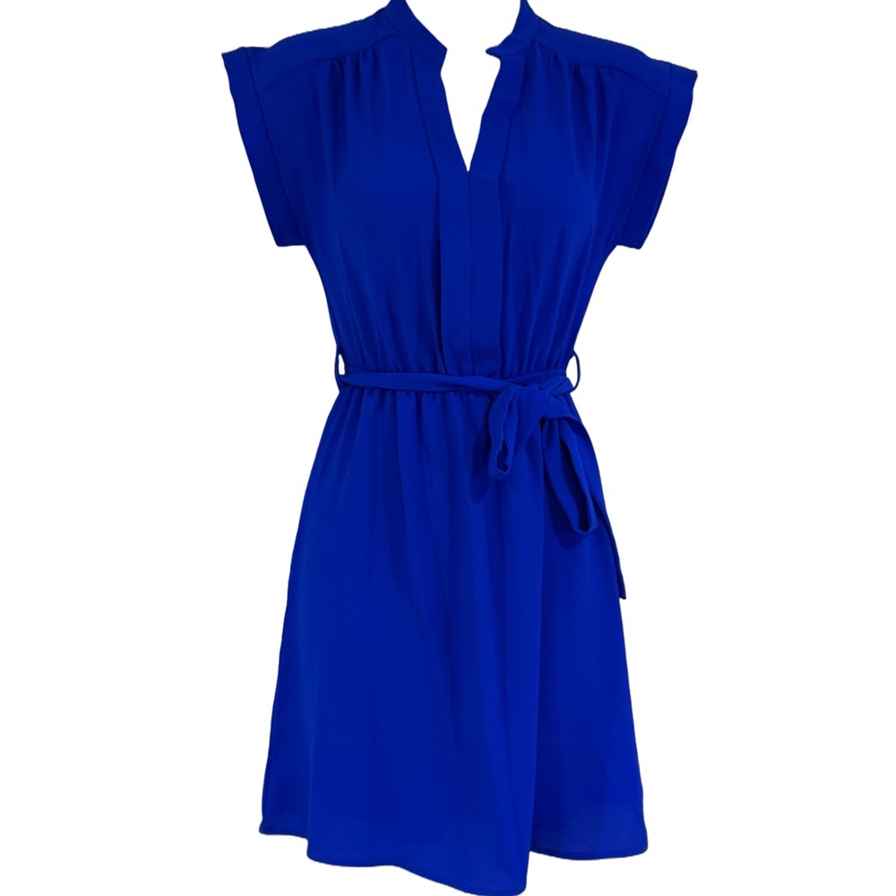 Monteau Blue V-Neck Flutter Sleeve Sundress